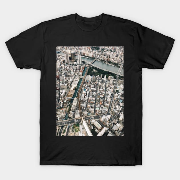 Japan - Tokyo From Above T-Shirt by visualspectrum